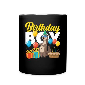 Loutre Anniversaire Garçon Anniversaire Garçon - Mug uni - noir - Devant