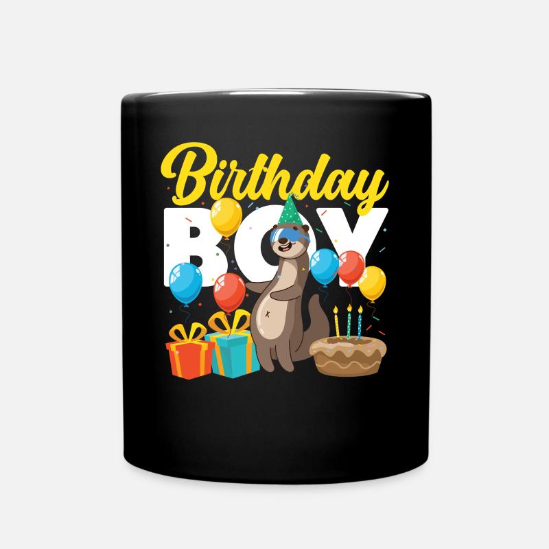 Otter Birthday Boy Birthday Boy - Tasse einfarbig - Schwarz