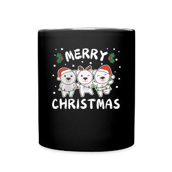 Joyeux Noël Doux Ours Polaire Noël - Mug uni - noir - Devant