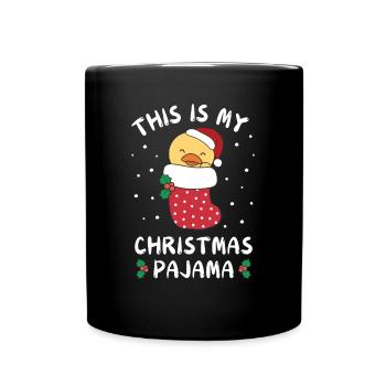 Das Ist Mein Weihnachtspyjama, Süßes Ente - Tasse einfarbig - Schwarz - Vorne