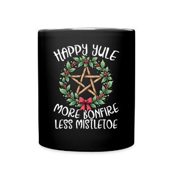 Joyeux Noël, Plus de feux de joie, - Mug uni - noir - Devant