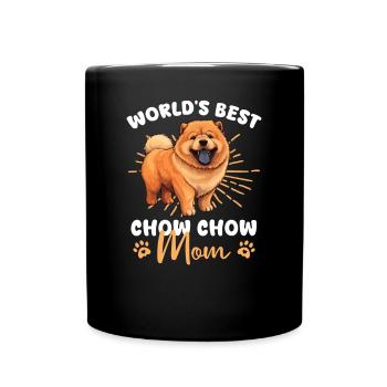 Chow Chow Groovy Chow Chow Maman - Mug uni - noir - Devant