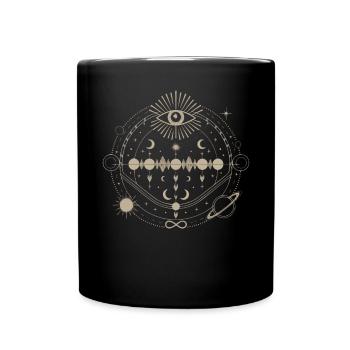Kosmische Energie Lebensenergie Universelle Kraft - Tasse einfarbig - Schwarz - Vorne