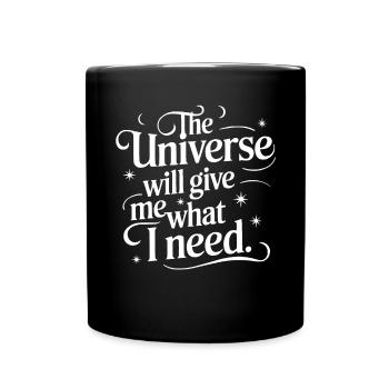 Kosmische Energie Lebensenergie Universelle Kraft - Tasse einfarbig - Schwarz - Vorne