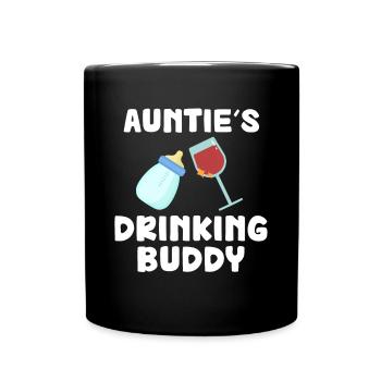Auntie's Drinking Buddy Funny - Full Colour Mug - black - Front