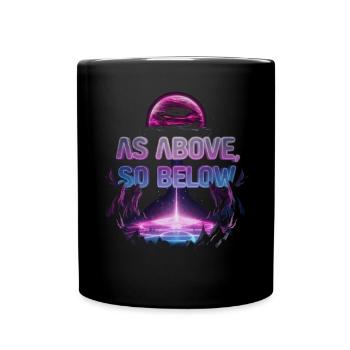 Kosmische Energie Lebensenergie Universelle Kraft - Tasse einfarbig - Schwarz - Vorne
