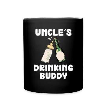 Uncle's Drinking Buddy Funny Motif - Full Colour Mug - black - Front