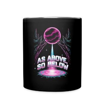 Kosmische Energie Lebensenergie Universelle Kraft - Tasse einfarbig - Schwarz - Vorne