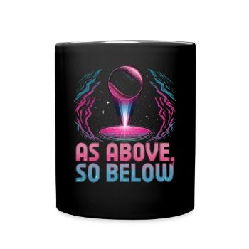 Kosmische Energie Lebensenergie Universelle Kraft - Tasse einfarbig - Schwarz - Vorne