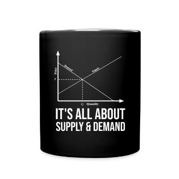 It's all about supply and demand - Full Colour Mug - black - Front