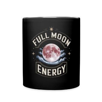 Kosmische Energie Lebensenergie Universelle Kraft - Tasse einfarbig - Schwarz - Vorne