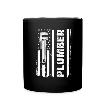 Installateur Flagge Werkzeug Stilvoll - Tasse einfarbig - Schwarz - Vorne