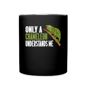 Chameleon Gifts - Tasse einfarbig - Schwarz - Vorne