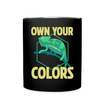 Chameleon Gifts - Tasse einfarbig - Schwarz - Vorne