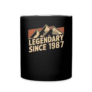 Legendär Seit 1987 Geburtstag - Tasse einfarbig - Schwarz - Vorne