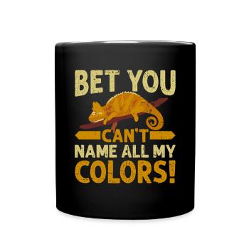 Chameleon Gifts - Tasse einfarbig - Schwarz - Vorne