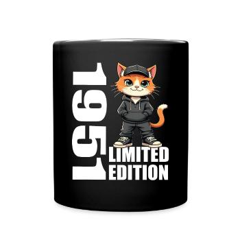 Limited Edition 1951 Geburtstag 1951 Geboren - Tasse einfarbig - Schwarz - Vorne