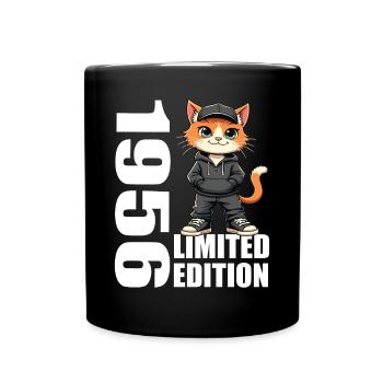 Limited Edition 1956 Geburtstag 1956 Geboren - Tasse einfarbig - Schwarz - Vorne
