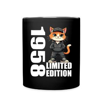 Limited Edition 1958 Geburtstag 1958 Geboren - Tasse einfarbig - Schwarz - Vorne