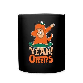 Otter yes! Otters - Full Colour Mug - black - Front