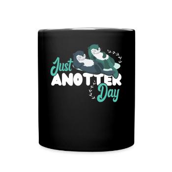 Otter Pun Just Anotter Day - Full Colour Mug - black - Front