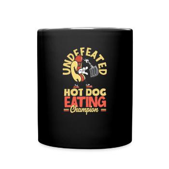 Champion de la nourriture à hot-dog invaincu - Mug uni - noir - Devant