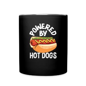 Powered by Hot Dogs Stylish - Full Colour Mug - black - Front