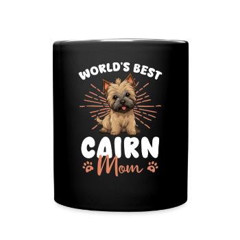 Cairn Terrier Groovy Cairn Mom - Tasse einfarbig - Schwarz - Vorne