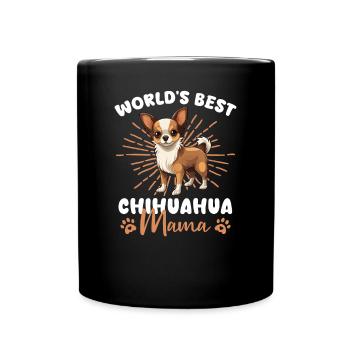 Chihuahua Groovy Chihuahua Maman - Mug uni - noir - Devant