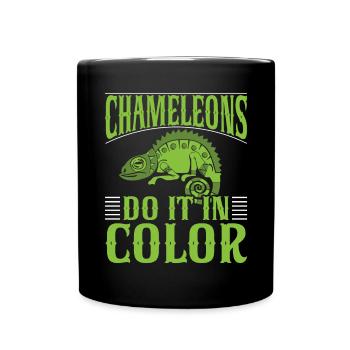 Chameleon Gifts - Tasse einfarbig - Schwarz - Vorne