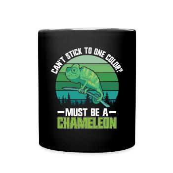Chameleon Gifts - Tasse einfarbig - Schwarz - Vorne