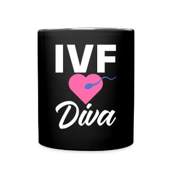Vitro Fertilization IVF - Full Colour Mug - black - Front