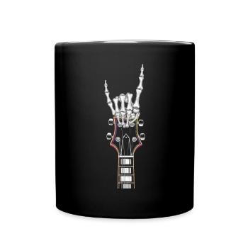 Squelette Guitariste Joueur Bones Guitariste Musicien - Mug uni - noir - Devant