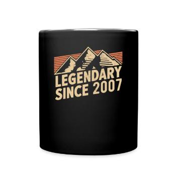 Legendär Seit 2007 Geburtstag - Tasse einfarbig - Schwarz - Vorne
