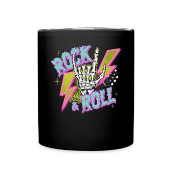 Squelette Guitariste Joueur Bones Guitariste Musicien - Mug uni - noir - Devant