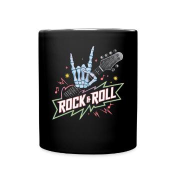Squelette Guitariste Joueur Bones Guitariste Musicien - Mug uni - noir - Devant