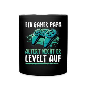 Gamer Papa Papa Amateur de jeux vidéo PC - Mug uni - noir - Devant