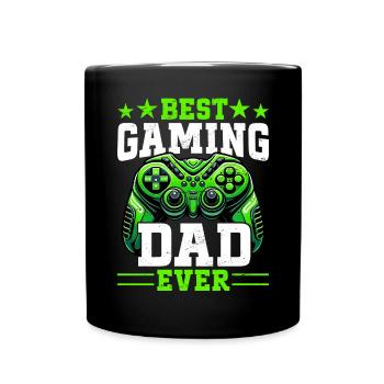 Gamer Papa Vater Gaming Liebhaber Videospieler PC - Tasse einfarbig - Schwarz - Vorne