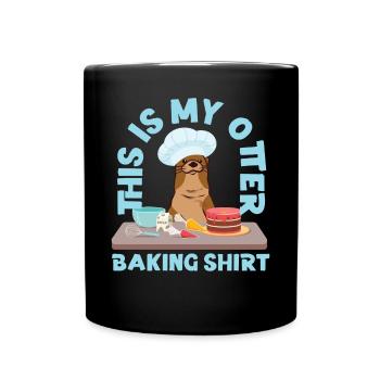 Otter Baking Pun This Is My Otter - Full Colour Mug - black - Front