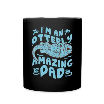Otter Dad Pun I'm An Otterly - Tasse einfarbig - Schwarz - Vorne