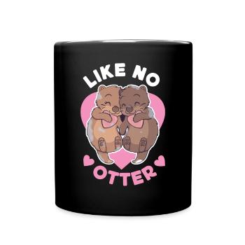 Otter Pun Like No Otter - Tasse einfarbig - Schwarz - Vorne