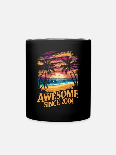 Awesome Since 2004 Strand Sonnenuntergang - Tasse einfarbig - Schwarz