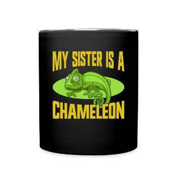 Chameleon Gifts - Tasse einfarbig - Schwarz - Vorne