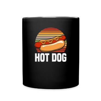 Hot Dog Vintage Style Graphique Rétro - Mug uni - noir - Devant