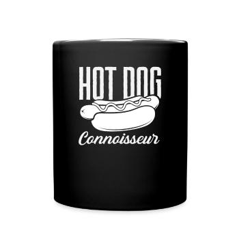 Hot Dog Connoisseur Gourmet Lover Style - Full Colour Mug - black - Front