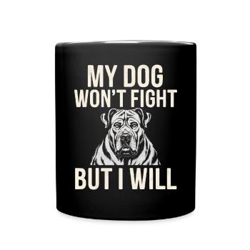 Anti Humain Pro Chien Amoureux Propriétaire Chiot Chiot Doggy - Mug uni - noir - Devant