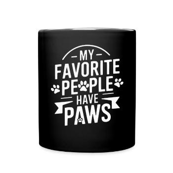 Anti Humain Pro Chien Amoureux Propriétaire Chiot Chiot Doggy - Mug uni - noir - Devant