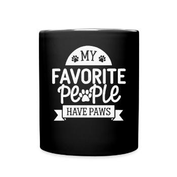 Anti Humain Pro Chien Amoureux Propriétaire Chiot Chiot Doggy - Mug uni - noir - Devant