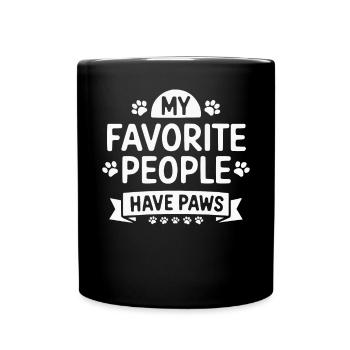 Anti Humain Pro Chien Amoureux Propriétaire Chiot Chiot Doggy - Mug uni - noir - Devant