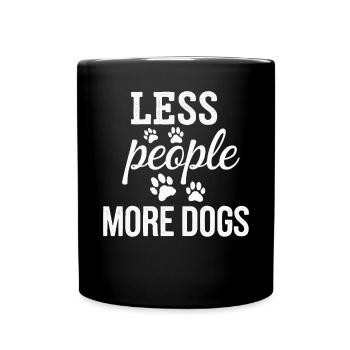 Anti Humain Pro Chien Amoureux Propriétaire Chiot Chiot Doggy - Mug uni - noir - Devant